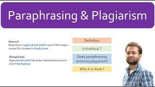 What is Paraphrasing Why to paraphrase Does praraphrasing removes similarity and plagiarism [upl. by Aryl]