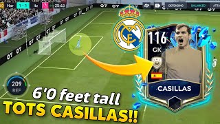 TOTS CASILLAS IKER CASILLAS 116 RATED GK REVIEW  NEW ICON TOTS IS HE THE BEST GK IN FIFA MOBILE [upl. by Vaish739]