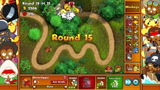 Lets Play Bloons Monkey City ZOMG Hard and Heavy Very Hard Talon Heavy Forest Map No Commentary 1587 [upl. by Salomo24]