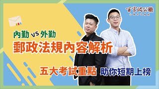 【郵局招考】內勤、外勤郵政法規５大重點！湛伸彥老師告訴你郵政考科重點 [upl. by Nylaret]