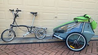 How I modified a Croozer trailer to fit my Brompton bike so I can take along my dogs on bike [upl. by Idou]