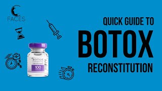 QUICK GUIDE TO BOTOX RECONSTITUTION [upl. by Garwood]