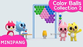 Learn colors with MINIPANG  🌈Color Balls Collection2  MINIPANG TV 3D Play [upl. by Alegre]