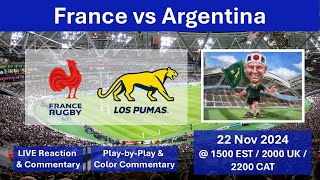 France vs Argentina  Autumn Rugby Internationals  22 Nov 2024 [upl. by Kelcey]