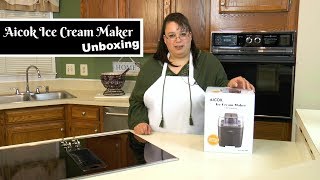 Aicok Ice Cream Maker Unboxing  Homemade Ice Cream  Amy Learns to Cook [upl. by Ferdy]