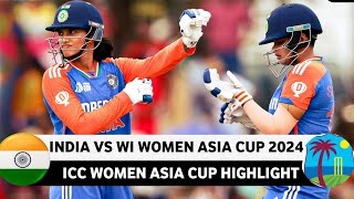 India Women vs West Indies Women Icc World Cup 2024 Full Match Warm Up Highlight 2024 [upl. by Calica]