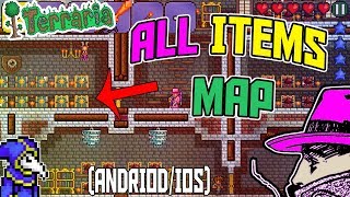 Terraria ANDROIDIOS 1212785 All Items Map With MODDED ITEMS [upl. by Neumann981]