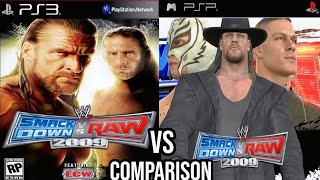 WWE Smackdown Vs Raw 2009 PS3 Vs PSP [upl. by Zinnes214]