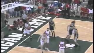 Shane Battier of Detroit Country Day inbounds basket in the 1997 MHSAA Final [upl. by Dallon]