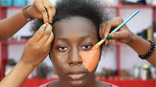 100M Views 😱 VIRAL ⬆️ BLACK BARBIE MAKEUP TRANSFORMATION 😱 HAIR AND MAKEUP TRANSFORMATION [upl. by Di]