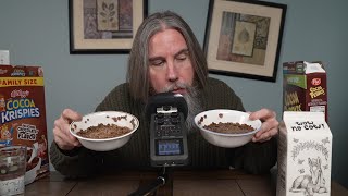 Cocoa Krispies vs Cocoa Pebbles ASMR [upl. by Joycelin]