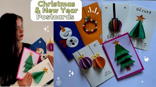 Si te bejme kartolina  Kartolina per Krishtelindjet dhe Vitin e Ri  How to make postcards  DIY [upl. by Adnuahsal]