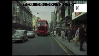 Drive along 1960s Oxford Street Central London Shopping [upl. by Chemar]