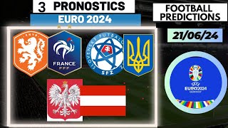 PRONOSTIC FOOT PRONOSTIC EURO 2024 COPA AMERICA  21 JUIN France Pays Bas Autriche Chili [upl. by Russel]