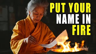 Put YOUR NAME in FIRE to Burn Away Negativity and Attract Positivity  BUDDHIST TEACHINGS [upl. by Kayla]