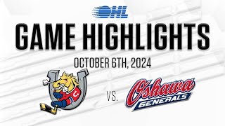 OHL Highlights Barrie Colts  Oshawa Generals Oct 6 2024 [upl. by Brandt]