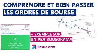 Comprendre et bien passer un ordre de Bourse  Exemple sur Boursorama [upl. by Leay]