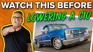 Best Way to Lower a Square Body C10 and Other Classic Chevys  The Bottom Line [upl. by Bartko]