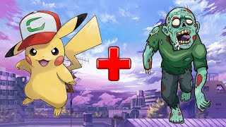 Pokemon and Pokemon character in Zombie mood 🧟‍♀️ pikachu ash viral SD PoGo [upl. by Eidoow]