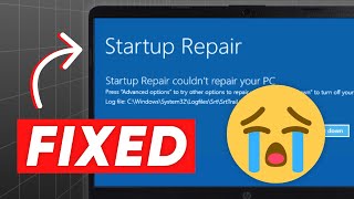 Startup Repair Couldnt Repair Your PC Fixed✅ How to Fix Automatic Repair Loop in Windows 1110 [upl. by Infield]