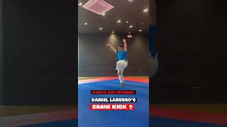 Karate Kid Tutorial Daniel LaRusso’s Crane Kick 🦵🏻🥋 karate shorts [upl. by Quartet]