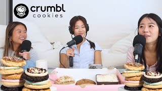 SISTER QampA WHILE TRYING ALL CRUMBL COOKIE FLAVORS [upl. by Mauchi]