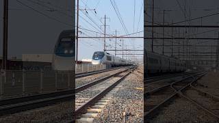 ACELA EXPRESS doing 110 MPH Through Holmesburg Early morning [upl. by Abramson80]