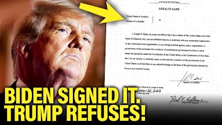 Trump REFUSES TO SIGN Loyalty Oath to Constitution [upl. by Chinua103]