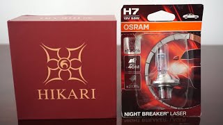 HIKARI Darkenex LED vs OSRAM Night Breaker LASER [upl. by Salangi]