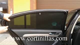 Instalación de cortinillas solares en VW Volkswagen Passat B8 Berlina  wwwcortinillascom [upl. by Rumery]