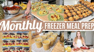 EASY MONTHLY FREEZER MEAL PREP RECIPES COOK WITH ME LARGE FAMILY MEALS WHATS FOR DINNER [upl. by Lewert]