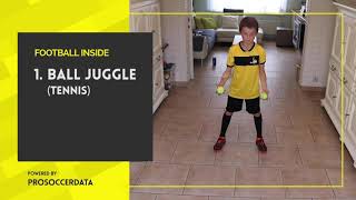 Football Inside  1 Ball Juggle tennis [upl. by Auric693]