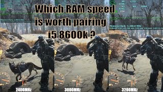 2400MHz vs 3000MHz vs 3200MHz RAM speed test  i5 8600k [upl. by Diehl]