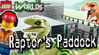 Detailing the Raptors Paddock Designing and Building in LEGO Worlds LEGO Jurassic World [upl. by Lletram20]