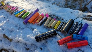 MEGA TEST 40 PETARDE  BOMBE DIFERITE  Test firecrackers  Compilation Polenboller [upl. by Enahc]