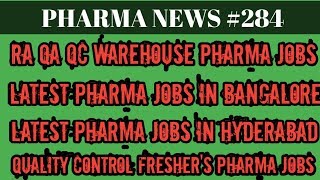 PHARMA NEWS 284  ANTHEM ANNORA SYNGENE RECIPHARMA Jobs For Freshers amp Experience  Pharma Guide [upl. by Icken]