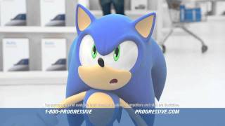 Progressive Ad Featuring Sonic the Hedgehog [upl. by Annovoj]