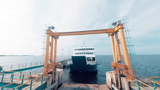 Penyebrangan Ferry  Sungai Selari  SUNGAI PAKNING  Bengkalis  RIAU  DRONE FPV [upl. by Ahsit]