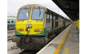 Irish Rail IE locohauled pushpull Mk4 trains September 2014 [upl. by Leinnad]