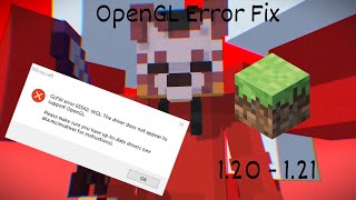 How to Fix OpenGL Error in Minecraft 120  121 [upl. by Tadich966]