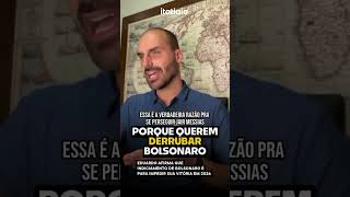 EDUARDO AFIRMA QUE INDICIAMENTO DE BOLSONARO É PARA IMPEDIR SUA VITÓRIA EM 2026 [upl. by Agemo634]