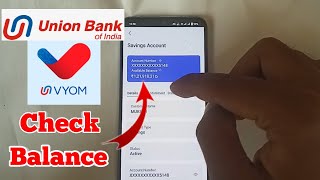 how to check balance vyom union bank of india vyom union bank app balance check [upl. by Nref272]