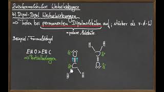 Zwischenmolekulare WWs  DipolDipol und Wasserstoffbrücken [upl. by Ennis320]