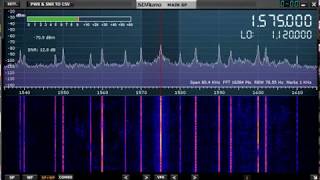 1575 KHz Iran JammerRadio Farda heard in Newfoundland 9100 KMs MW DX AM [upl. by Adnohryt332]