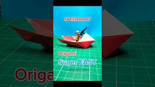 ORIGAMI BOAT  How to make a Paper BOAT Origami Tutorial  Speedboat [upl. by Noicnecsa]