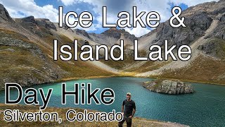 Day hike to Ice Lake amp Island Lake near Silverton Colorado  Amazing high alpine country [upl. by Yram855]