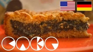 MOHNKUCHEN MIT PUDDING Rezept  POPPY CAKE Recipe [upl. by Susannah]