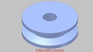 Pulley with VGroove Video Tutorial Autodesk Inventor [upl. by Selestina]