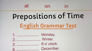 At In On in English  Prepositions of Time  English Grammar Test [upl. by Ameen703]