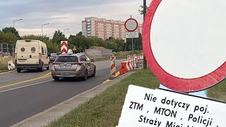 Znak zakaz ruchu B1 w praktyce Zmiana organizacji ruchu na Al Stanów Zjednoczonych [upl. by Marcelia]